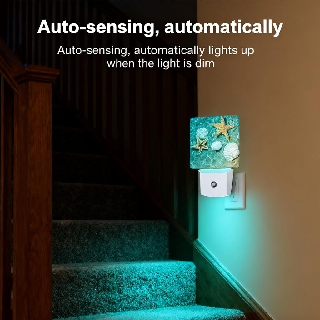 Night Light Plug-In Dusk to Dawn Smart Sensor White Led Nightlight for Bedroom Bathroom Kitchen Hallway Stairs Energy Efficient Decor Desk Lamp